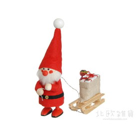 【正規品】NORDIKA nisse ノルディカ ニッセ クリスマス 木製人形（そりをひいたサンタ／レッド／NRD120060)【北欧雑貨】