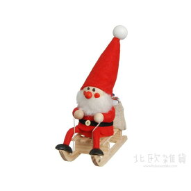 【正規品】NORDIKA nisse ノルディカ ニッセ クリスマス 木製人形（そりに乗ったサンタ／レッド／NRD120072) 【北欧雑貨】