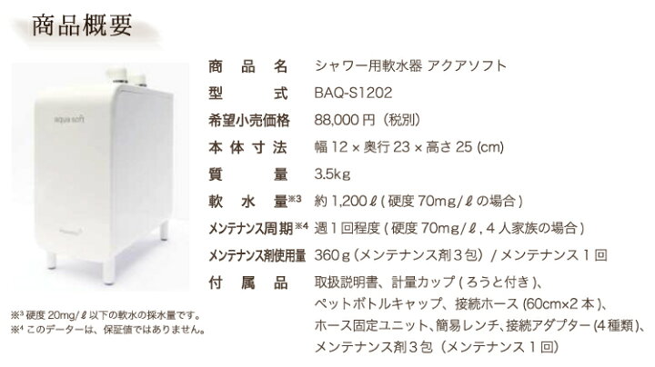 楽天市場】アクアソフト シャワー用軟水器 BAQ-S1202 Housetec 