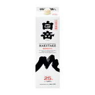 白岳 25度 1.8L 6本（1ケース） 【パック】【高橋酒造】 JP宅配100サイズ