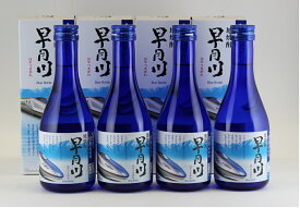 北陸新幹線W7系ラベル　富山湾の深層水使用　地焼酎　早月川　Blue Bottle 300mL 4本　焼酎甲類 乙類混和 麦焼酎