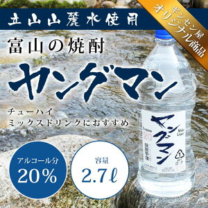 【激安ではありませんがお買い得】富山の甲類焼酎20%ヤングマン2.7L焼酎甲類