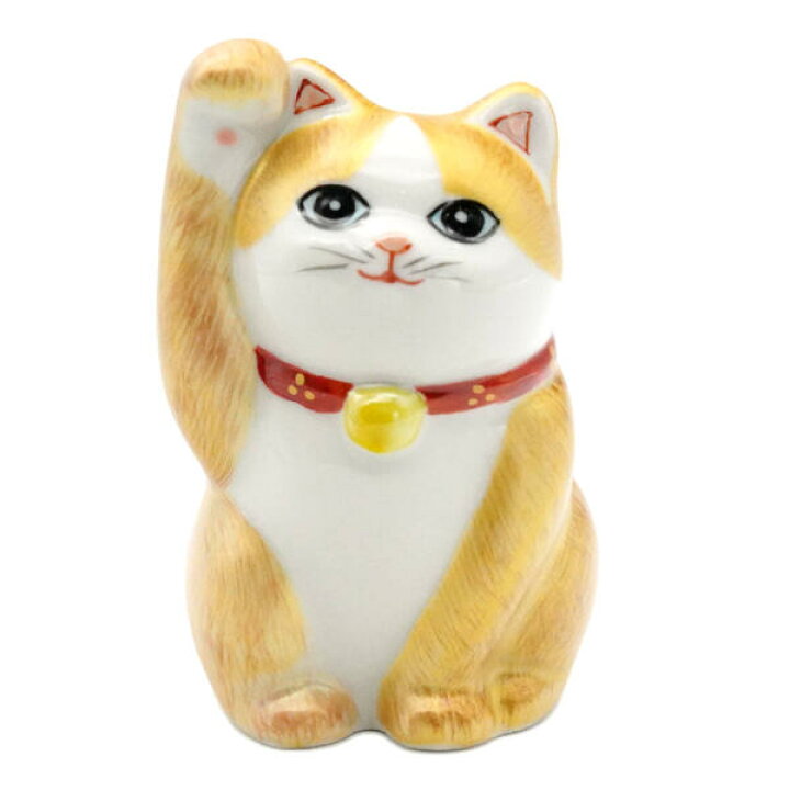 楽天市場】九谷焼 3号招き猫（右手金運招き猫）金彩毛描K9-1533 : 九谷 