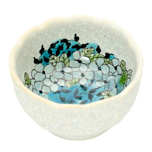 田圃佳代子 九谷焼ぐい呑み はなのわ ブルーC 10012532