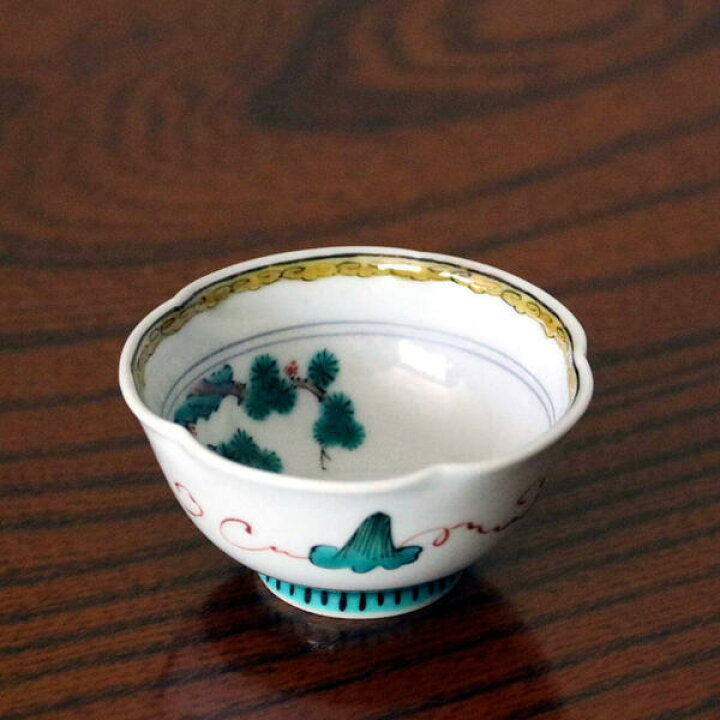 楽天市場】三ツ井為吉 九谷焼梅型盃 松に鶴 [ぐい呑み] : 九谷陶芸 