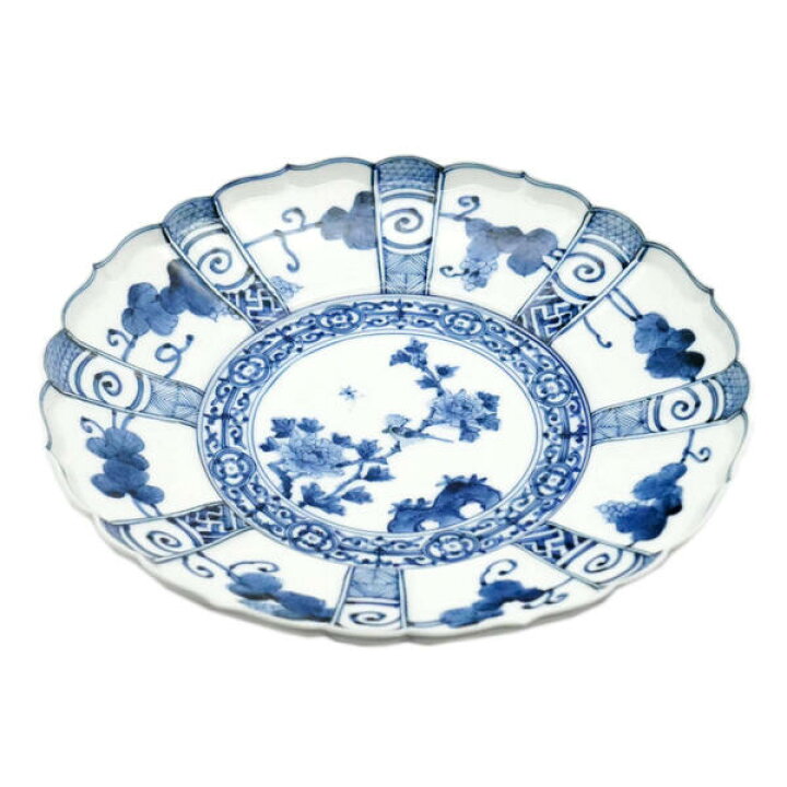 楽天市場】山本長左【宮内庁御用達】九谷焼7.5号皿（大皿）青華宝珠  