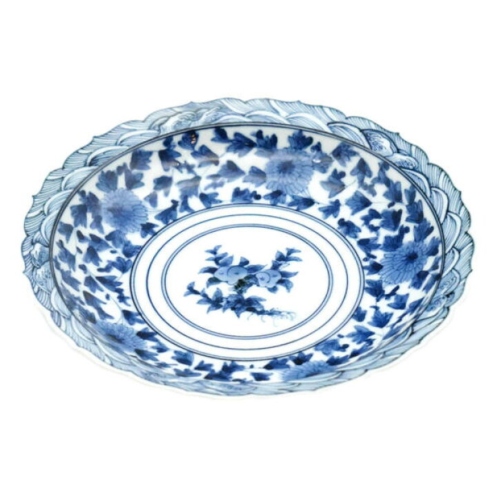 楽天市場】山本長左【宮内庁御用達】九谷焼中皿 桃華唐草文 : 九谷陶芸  