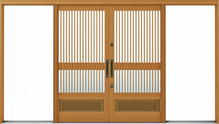 YKKAP社 ランマ付玄関引戸 単板硝子 中古品 鍵新品（配達料別途）