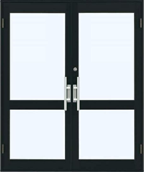 楽天市場 Ykkap店舗 店舗ドア7td 両開き 複層ガラス 1ロック仕様 中桟付き 幅1690mm 高18mm Ykk Ykk玄関ドア 店舗入り口 土間収まり 店舗用 バーハンドル ノース ウエスト