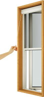 YKKAP汎用網戸 上げ下げロール網戸XMW アルミ色[クリアネット仕様]：[幅701〜800mm×高401〜500mm]【ykk…