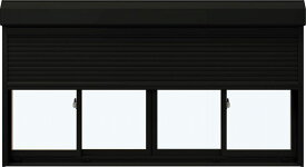 YKKAP窓サッシ 引き違い窓 エピソード[Low-E複層防犯ガラス] 4枚建[シャッター付] スチール耐風[外付]Low-E透明3+合わせ型7mm：[幅2902mm×高2003mm]