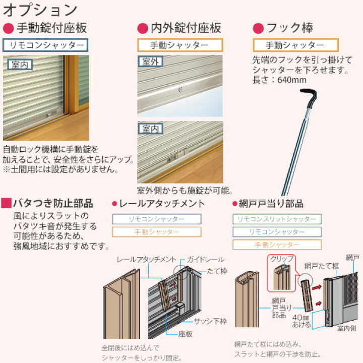 楽天市場】YKKAP窓サッシ マドリモ 手動シャッター 窓→シャッター 