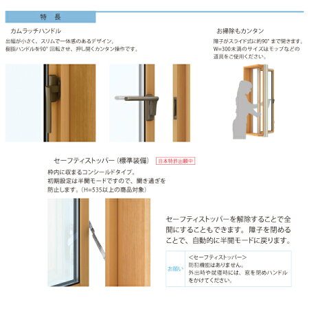 楽天市場 Ykkap窓サッシ 装飾窓 エピソード2neo R たてすべり出し窓 カムラッチハンドル仕様 幅405mm 高770mm ノース ウエスト