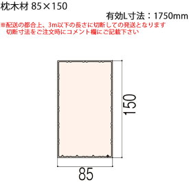 LIXIL汎用形材 角材 短辺寸法 80mm〜89mm：枕木材　85×150 有効L寸法=1750mm　1本