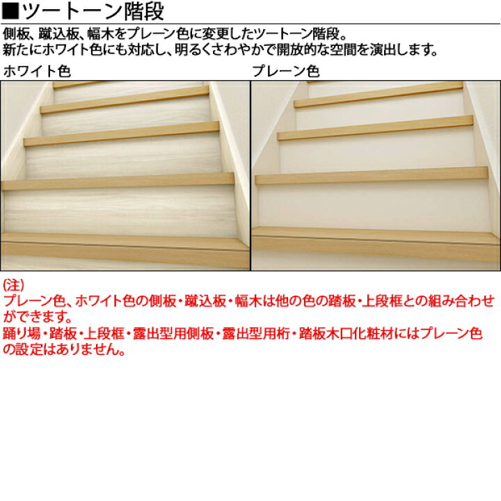 楽天市場 Ykkap階段 箱型折り返し階段 幅木折り返し5段廻り W09サイズ ノース ウエスト
