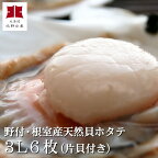 野付・根室産天然貝ホタテ3L（超特大）サイズ6枚入（片貝1枚170～200g/生急速冷凍）【A】