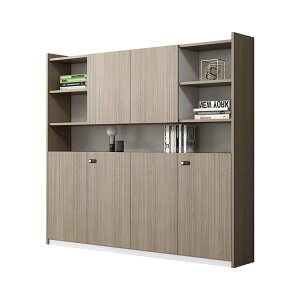 オフィスキャビネット ファイリングキャビネット 木製書庫 書類整理棚 メラミン化粧板 お手入れ簡単 分類収納 ダイヤル錠 無臭無害 グレー カスタマイズ可能 車上渡し 階上