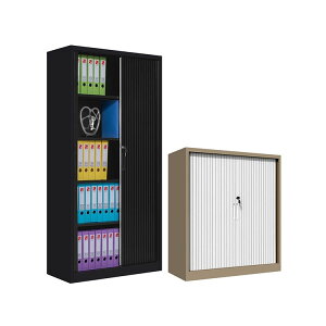 オフィスキャビネット ファイリングキャビネット スチール製書庫 書類整理棚 冷間成形鋼 引き戸 可動棚板  錠付き シリンダー錠 パウダーコーティング ホワイト 車上渡し