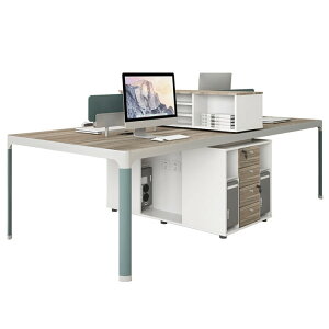 【受注生産商品】オフィスデスク メラミン化粧板 デスクトップラック デスクトップパネル R仕上げ アルミ合金フレーム 強化PP樹脂製支持具 アジャスター 配線孔 グレー