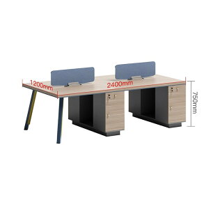 【受注生産商品】オフィスデスク スチール脚 メラミン化粧板 サイドキャビネット 錠付き シリンダー錠 厚手の天板 デスクトップパネル 配線孔 ナチュラル