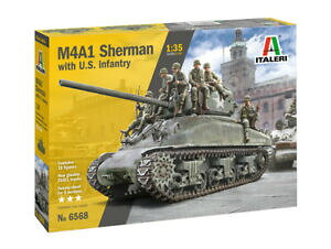 �y���������z�z�r�[�@�͌^�ԁ@�ԁ@���[�V���O�J�[ �V���[�}��italeri 6568 m4a1 sherman with infantry 13 5
