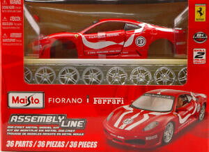 �y���������z�z�r�[�@�͌^�ԁ@�ԁ@���[�V���O�J�[ �t�F���[���t�B�I���m�`�������W�v���X�`�b�N�L�b�g���f��ferrari f 430 fiorano challenge plastic kit 124 model maisto