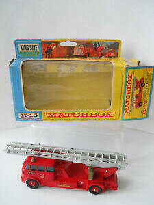 yzzr[@͌^ԁ@ԁ@[VOJ[ }b`LOTCYearly matchbox king size merryweather fire engine k15 comme neuf boxed 1970