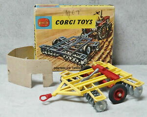 �y���������z�z�r�[�@�͌^�ԁ@�ԁ@���[�V���O�J�[ �{�b�N�X�R�[�M�[�^���f���f�B�X�N�n���[�z�C�[��corgi 71 wheel controlled tandem disc harrow very near comme neuf boxed