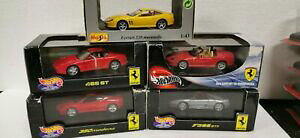 �y���������z�z�r�[�@�͌^�ԁ@�ԁ@���[�V���O�J�[ �T���l�[���t�F���[��i�o�b�`lot de 5 miniatures ferrari hotwheels et maisto 143