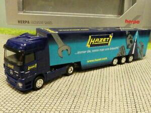 【送料無料】ホビー 模型車 車 レーシングカー アクトロススーツケースセミトレーラ187 herpa mb actros hazet valise semiremorque