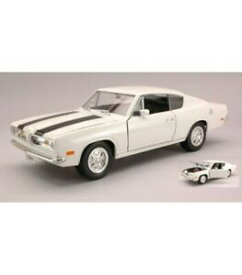 【送料無料】ホビー　模型車　車　レーシングカー プリマスバーダホワイトplymouth barracuda 1969 white 118