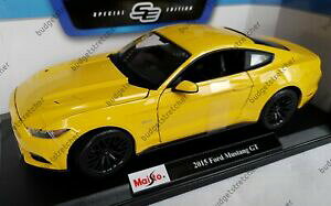 �y���������z�z�r�[�@�͌^�ԁ@�ԁ@���[�V���O�J�[ �X�P�[���_�C�J�X�gemaisto 118 scale 2015 diecast voiture modeleford mustang gtjaune