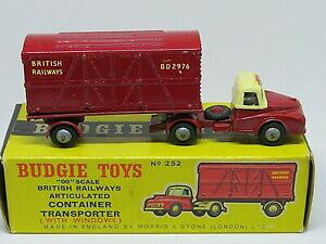 yzzr[@͌^ԁ@ԁ@[VOJ[ budgie toys 252 british railway conteneur camion excellent boxed modele original