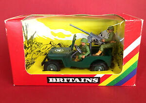yzzr[@͌^ԁ@ԁ@[VOJ[ W[v{bNXannees 1980 britains us army jeep no9786 en parfait etat, dans sa boite
