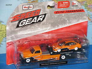 �y���������z�z�r�[�@�͌^�ԁ@�ԁ@���[�V���O�J�[ �M�A�X�s�[�h�t���b�g�x�b�h�g���b�N�����T�[�G�{�����[�V����maisto vitesse gear camion a plateau 2008 mitsubishi lancer evolution nouveau