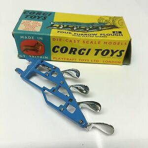 �y���������z�z�r�[�@�͌^�ԁ@�ԁ@���[�V���O�J�[ �r���e�[�Wo�v���Evintage corgi toys no 61 quatre labour charrue avec plaque parts boxed