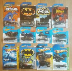 yzzr[@͌^ԁ@ԁ@[VOJ[ obg}bgJ[hXP[hotwheels batman lot de 12, echelle 164 environ, comme neuf on card