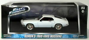 �y���������z�z�r�[�@�͌^�ԁ@�ԁ@���[�V���O�J�[ �X�P�[�����[�}�t�H�[�h�}�X�^���O�t�@�X�ggreenlight 143 scale 86236 romans 1969 ford mustang fast amp; furious white