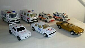 �y���������z�z�r�[�@�͌^�ԁ@�ԁ@���[�V���O�J�[ �W���u���b�gjouet job lot 7x jouet vehicules compose principalement dambulances