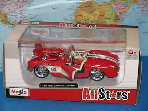 yzzr[@͌^ԁ@ԁ@[VOJ[ V{[Rxbg124 maisto tout stars 1957 chevrolet corvette metal moule tout neuf amp; rare