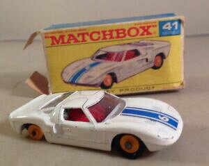 【送料無料】ホビー 模型車 車 レーシングカー マッチモデルフォードレーシングmatchbox lesney model 41c ford gt racing car boxed