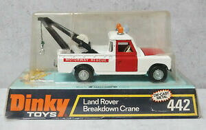yzzr[@͌^ԁ@ԁ@[VOJ[ h[o[N[{bNXdinky toys 442 land rover breakdown crane very near comme neuf boxed