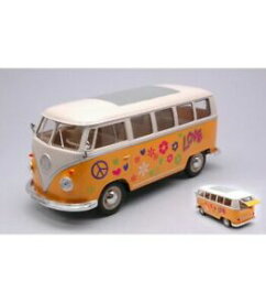 【送料無料】ホビー　模型車　車　レーシングカー フォルクスワーゲンバスイエローホワイトフラワーパワーvolkswagen t1 bus yellowwhite flower power 124