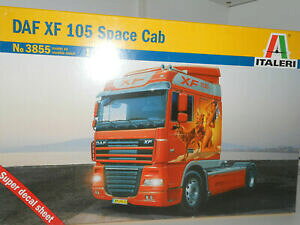 �y���������z�z�r�[�@�͌^�ԁ@�ԁ@���[�V���O�J�[ �X�y�[�X�L���u�X�J��italeri daf xf 105 space cab scala 124 3855 601401