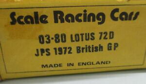 【送料無料】ホビー 模型車 車 レーシングカー キットエマーソンフィッティパルディlotus jps 72d 143 src kit to build f1 1972 emerson fittipaldi