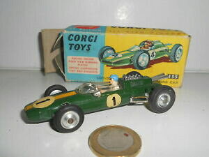 �y���������z�z�r�[�@�͌^�ԁ@�ԁ@���[�V���O�J�[ �r���e�[�W���[�^�X�t�H�[�~�������[�V���O�N���C�}�b�N�Xcorgi toys lotus climax formula 1 racing car 155 vintage boxed 602468