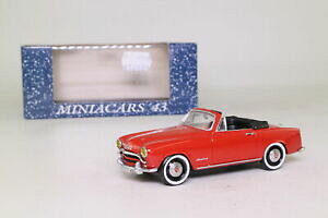 �y���������z�z�r�[�@�͌^�ԁ@�ԁ@���[�V���O�J�[ miniacars 43 99054; 1955 simca 9 cabriolet; open; rouge; excellent boxed