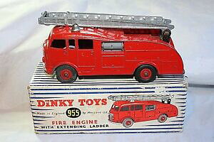 yzzr[@͌^ԁ@ԁ@[VOJ[ IWi{bNXdinky 955 fire engine avec extending ladder, bon etat dans boite dorigine