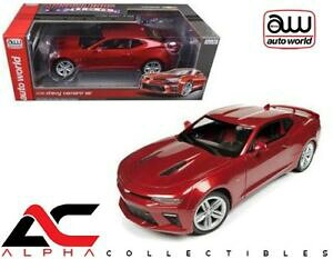 【送料無料】ホビー 模型車 車 レーシングカー シボレーカマロガーネットレッドautoworld aw230 118 2016 chevrolet camaro ss garnet red