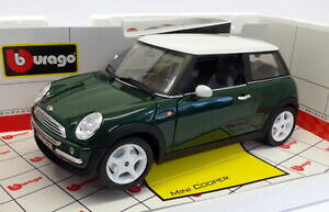 yzzr[@͌^ԁ@ԁ@[VOJ[ ~jN[p[O[zCgXP[fburago 118 scale model car 34079 mini cooper greenwhite